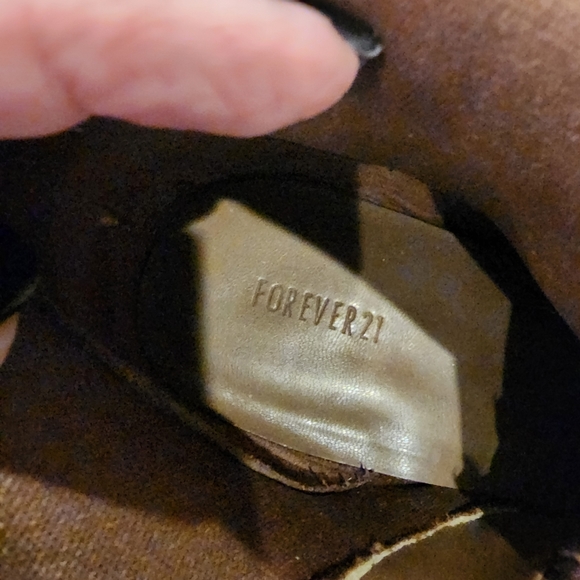 FOREVER 21 Brown Microsuede Stilletto booties SIZE 10M - Picture 11 of 12